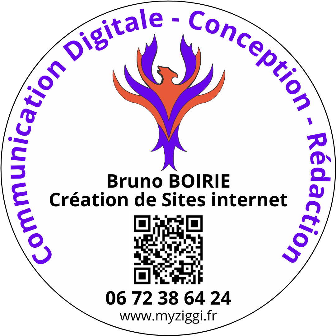 log de la société Myziggi Communication représentant un phoénix rouge et violet